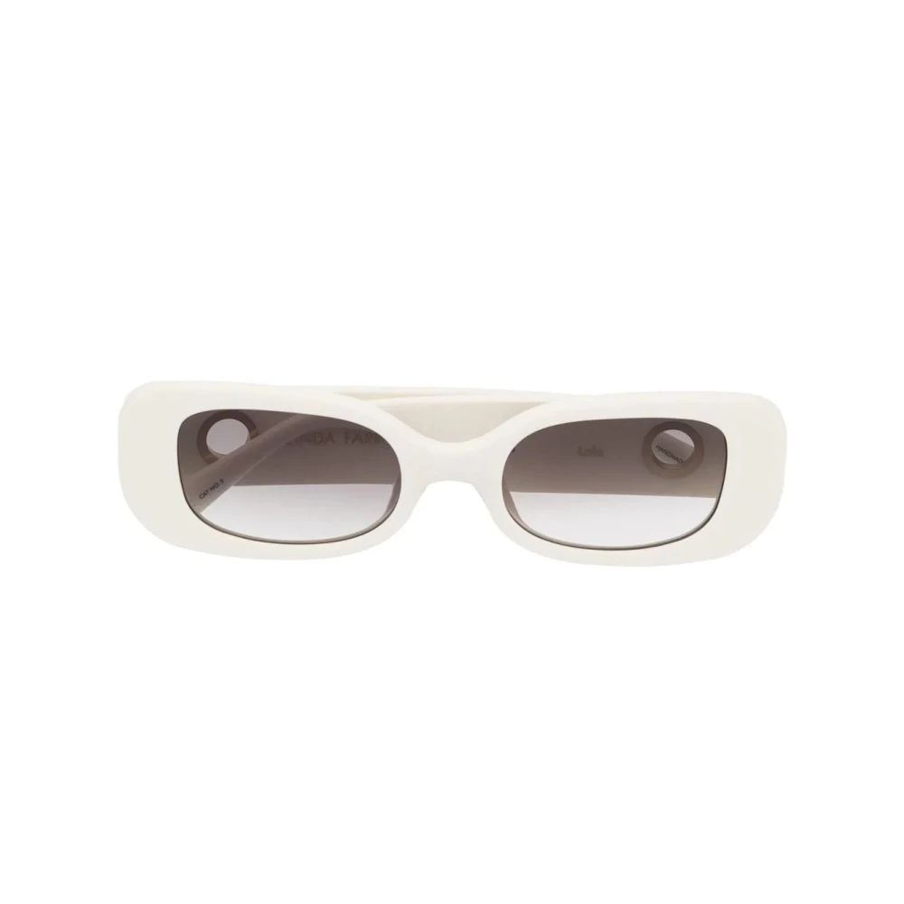 Linda Farrow White Sunglasses, Female, 52 Mm, Casual Sunglasses Lola Style