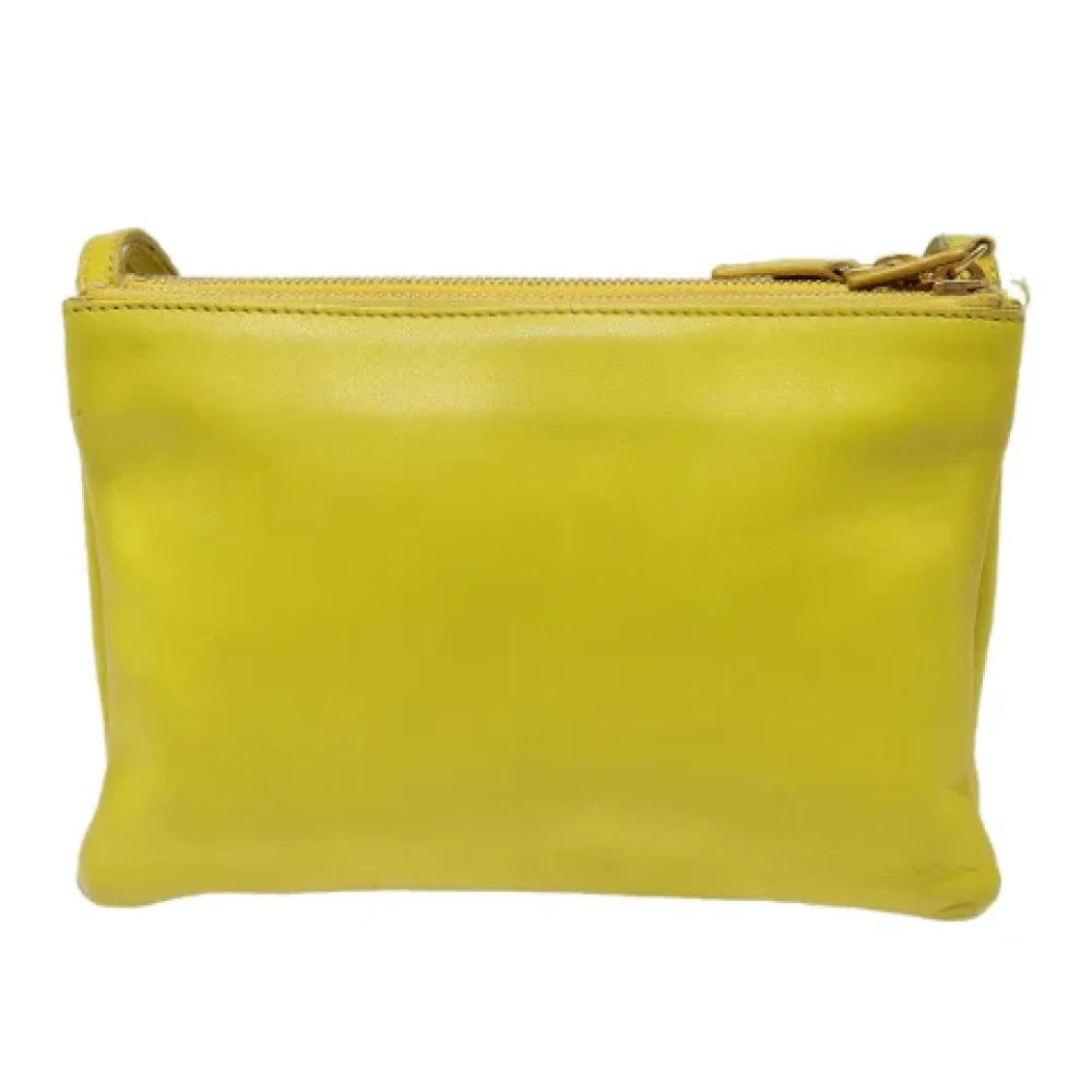 Celine Vintage Pre-owned Leather celine-bags Yellow Dames