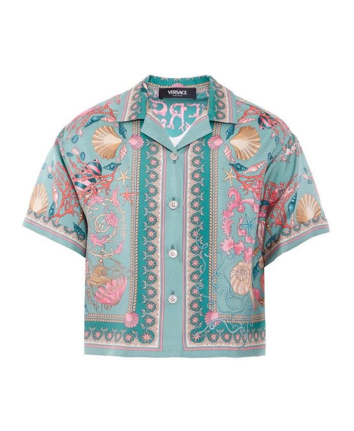 chemise-en-soie-coloree-a-manches-courtes