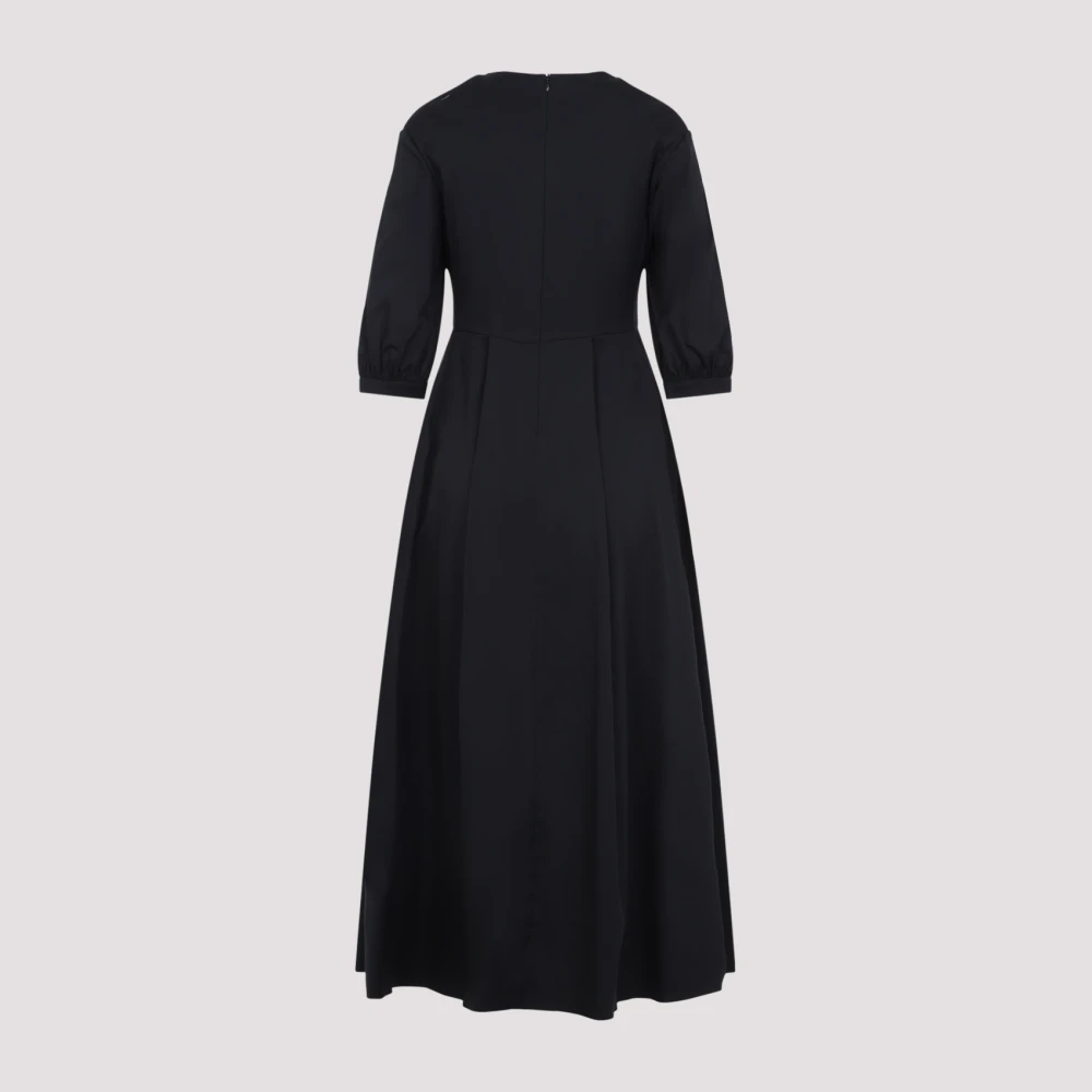 Max Mara Elegante Zwarte Jurk met Lange Mouwen Black Dames