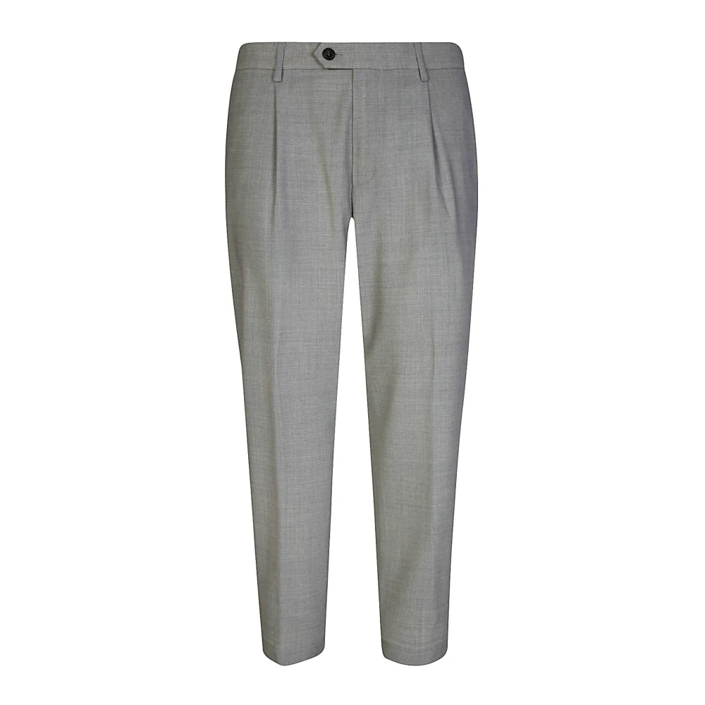 Eleventy Relaxed Fit Wol Stretch Broek Gray Heren
