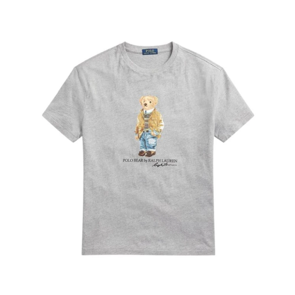 Ralph Lauren Polo Bear Custom T-shirt Gray Heren