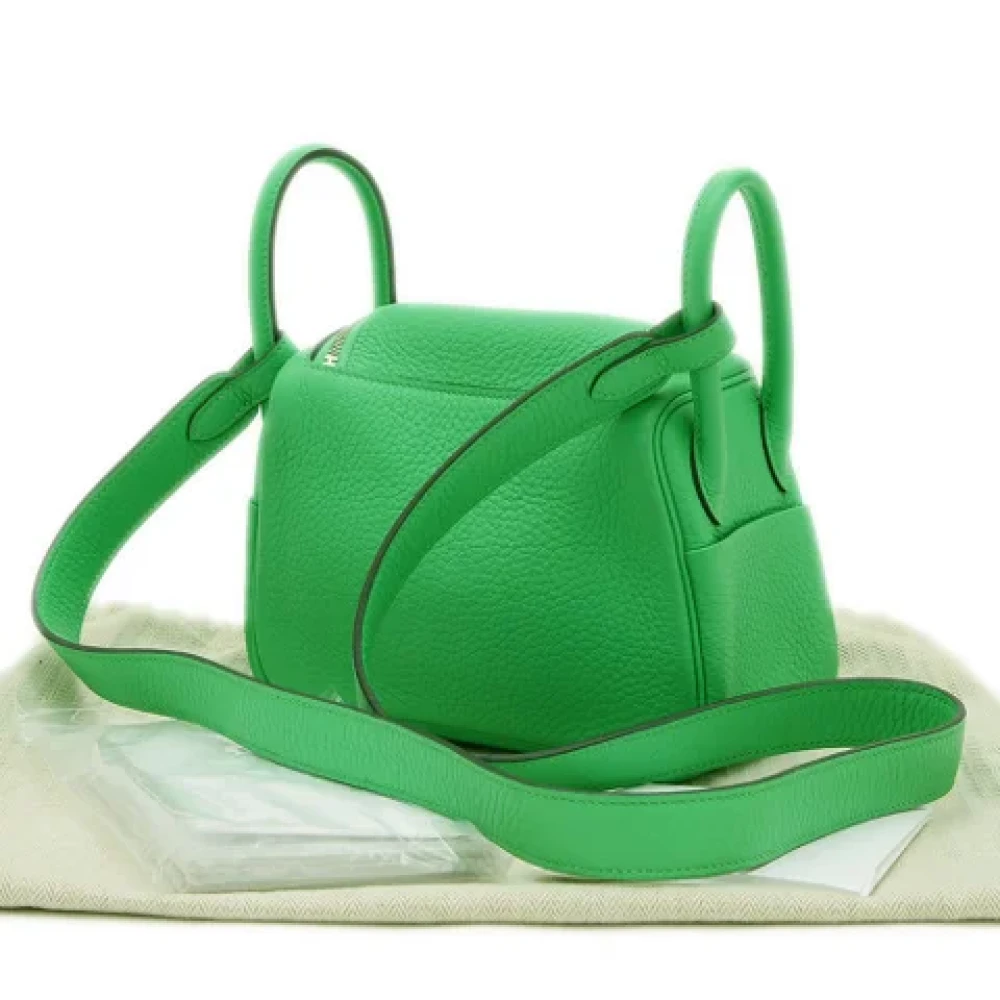Hermès Vintage Pre-owned Leather handbags Green Dames