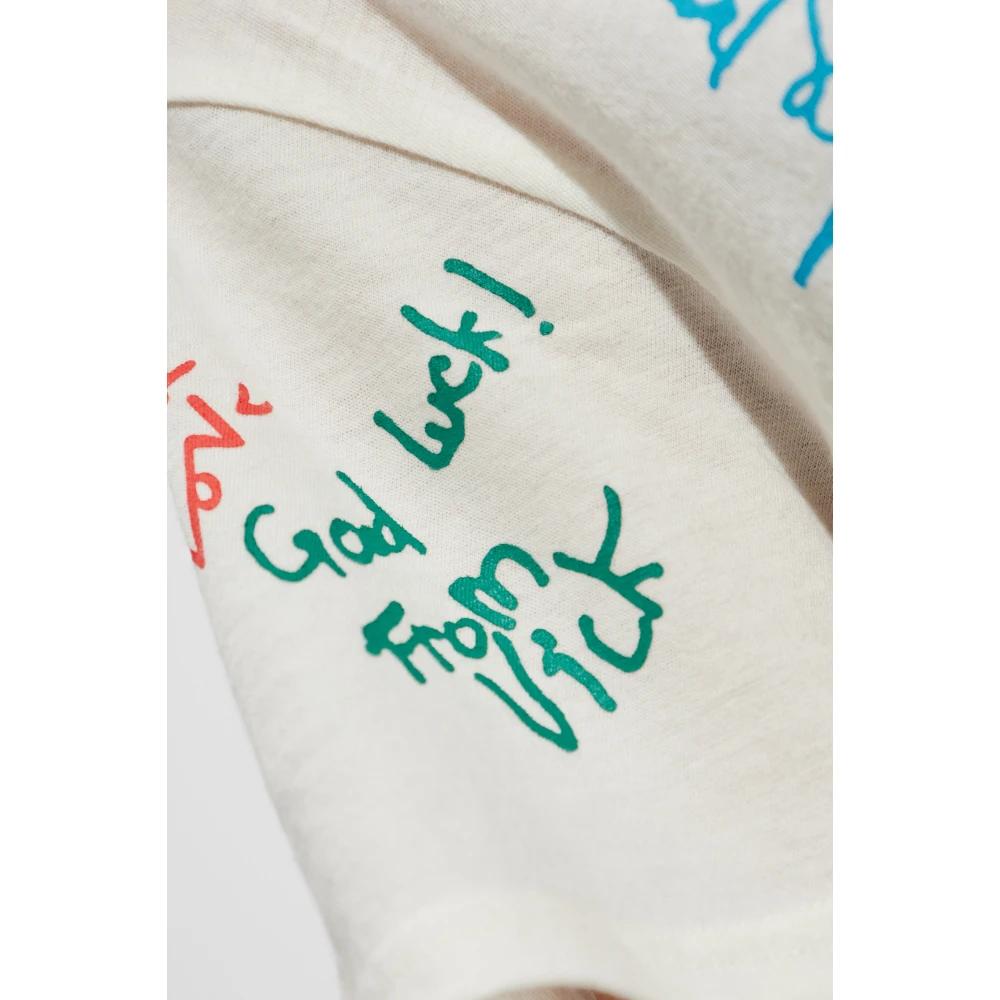 R13 T-shirt met kleurrijke print Beige Dames