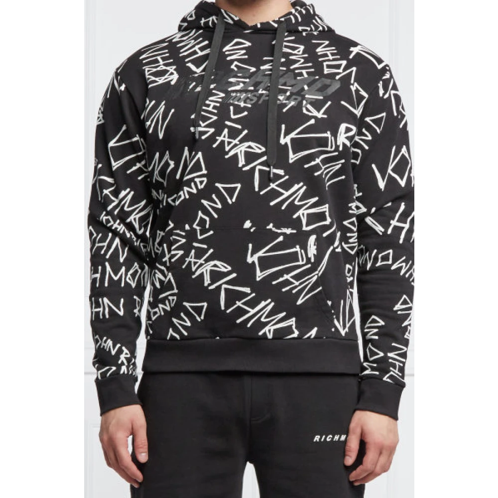 John Richmond Trainingsshirt Stijlvol en Comfortabel Zwart Hoodie Black Heren