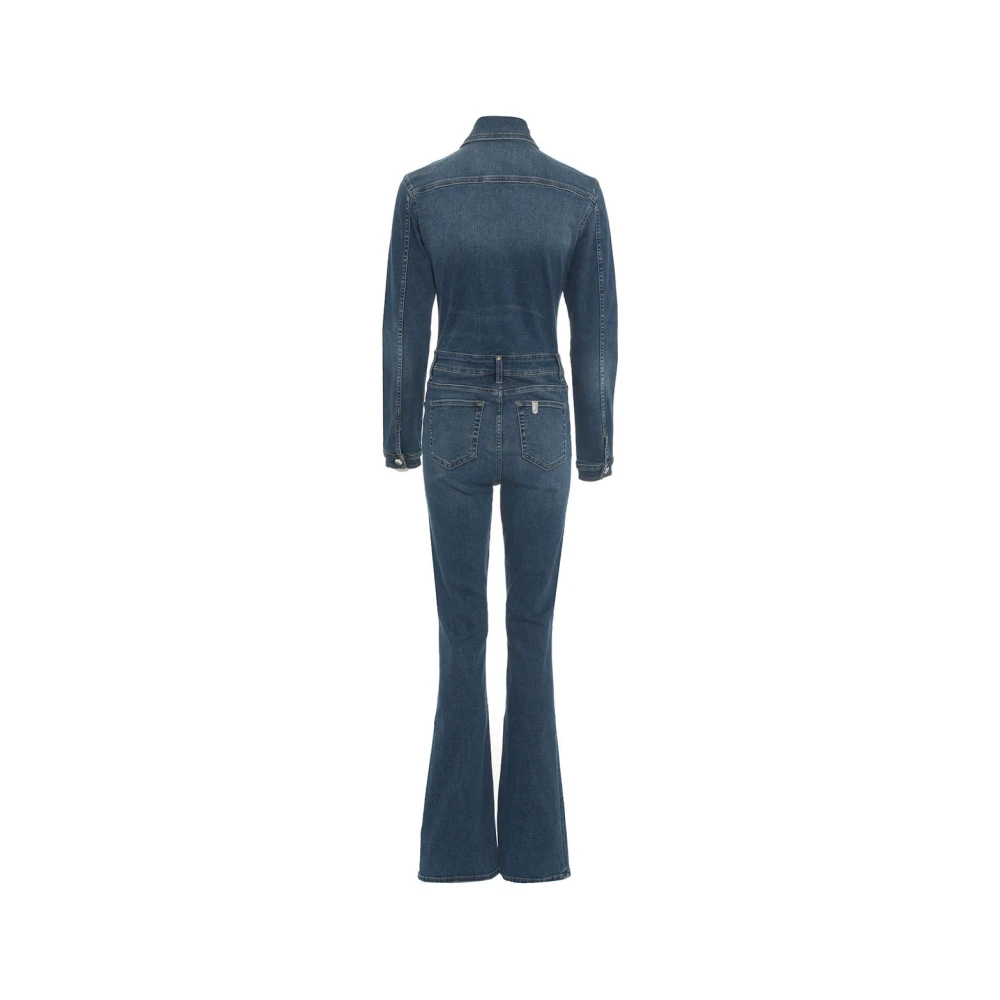 Liu Jo Denim Flared Leg Shirt Blue Dames