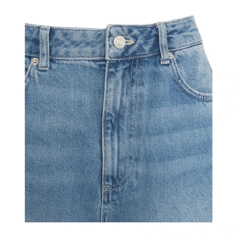 Birgitte Herskind Blauwe Denim Bermuda Shorts Stijlvolle Finish Blue Dames