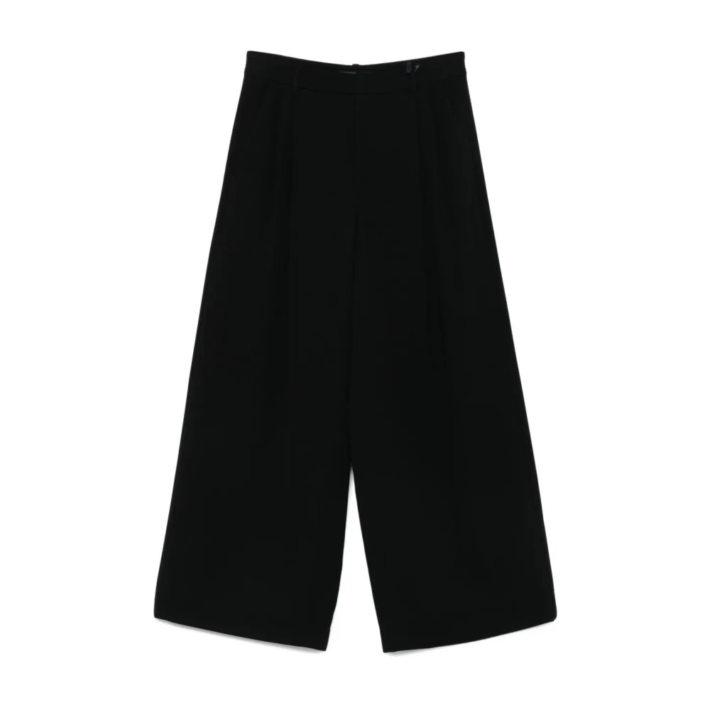 Max Mara Black Wide Trousers, Female, Xs, Daniel Long Trouser