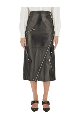 Slashed Zip Skirt