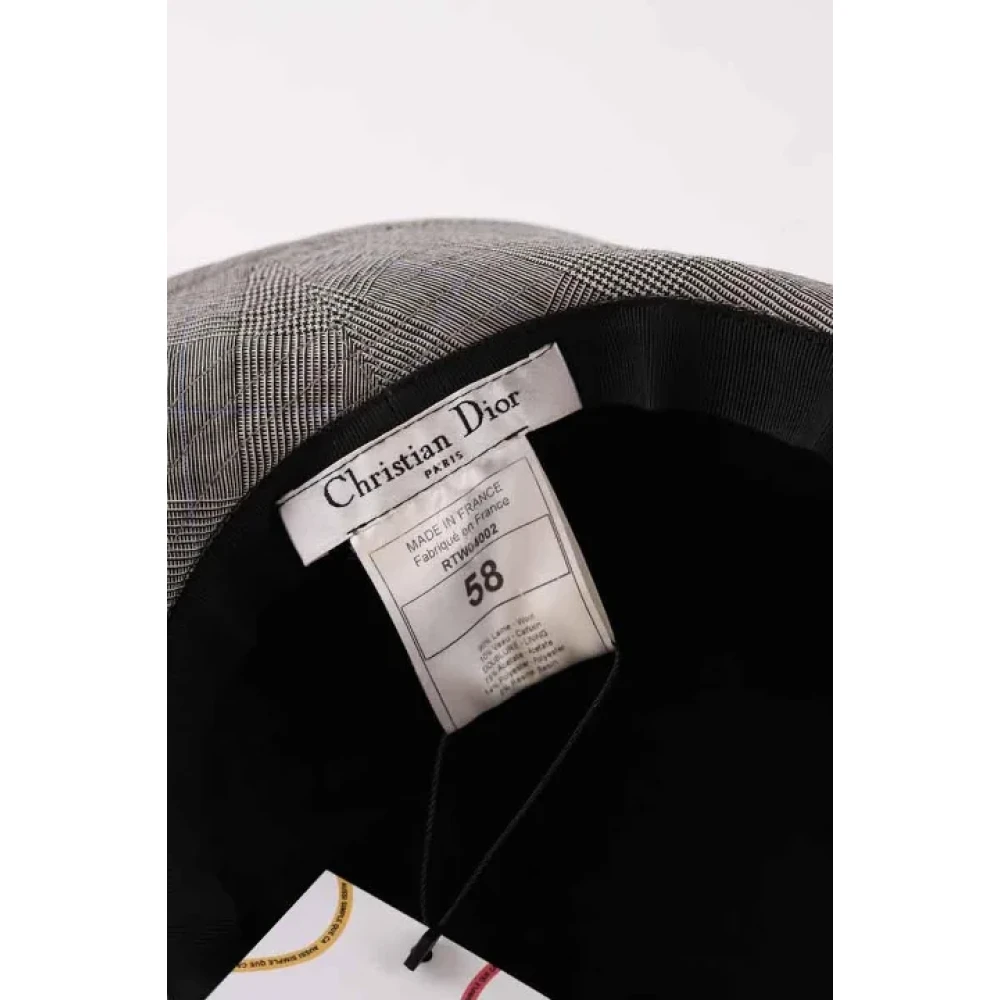 Dior Vintage Pre-owned Wool hats Gray Dames