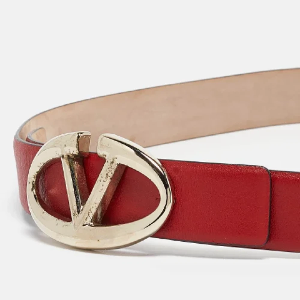 Valentino Vintage Pre-owned Leather belts Red Dames