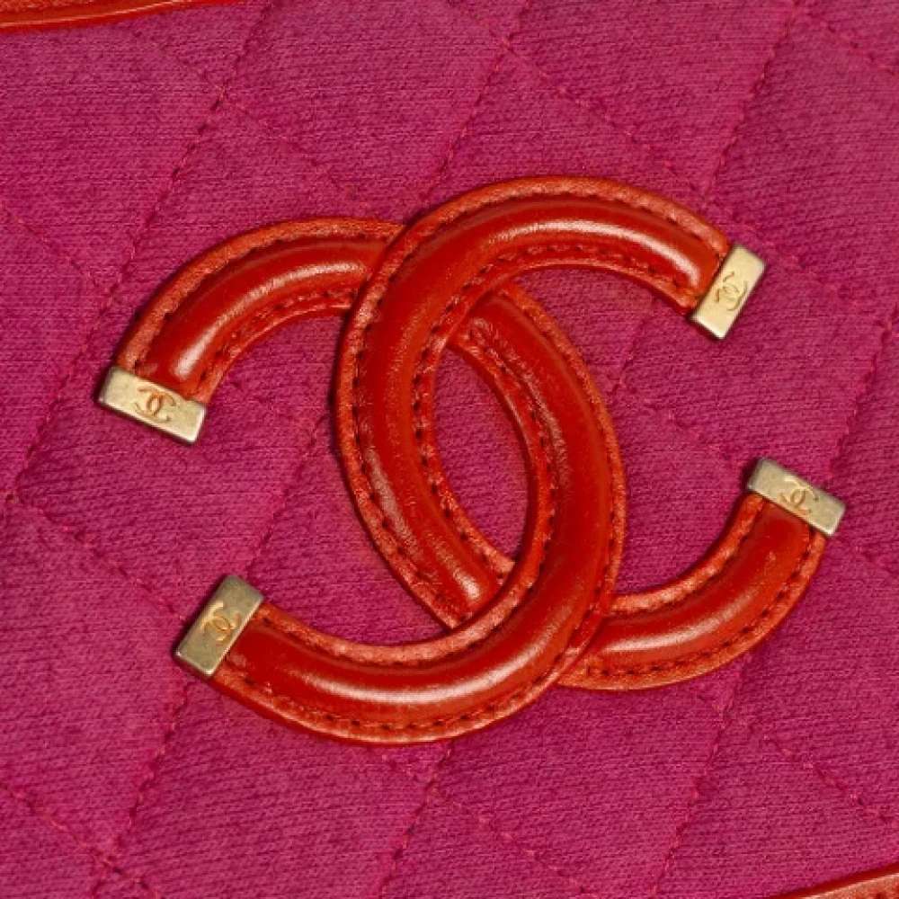 Chanel Vintage Pre-owned Cotton chanel-bags Pink Dames