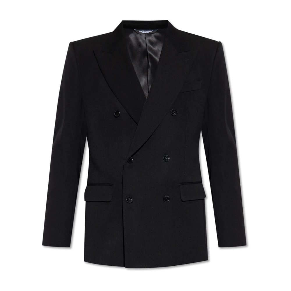 Dolce & Gabbana Black Wool Blazer - Male - Blazers - 2XL - Jackets