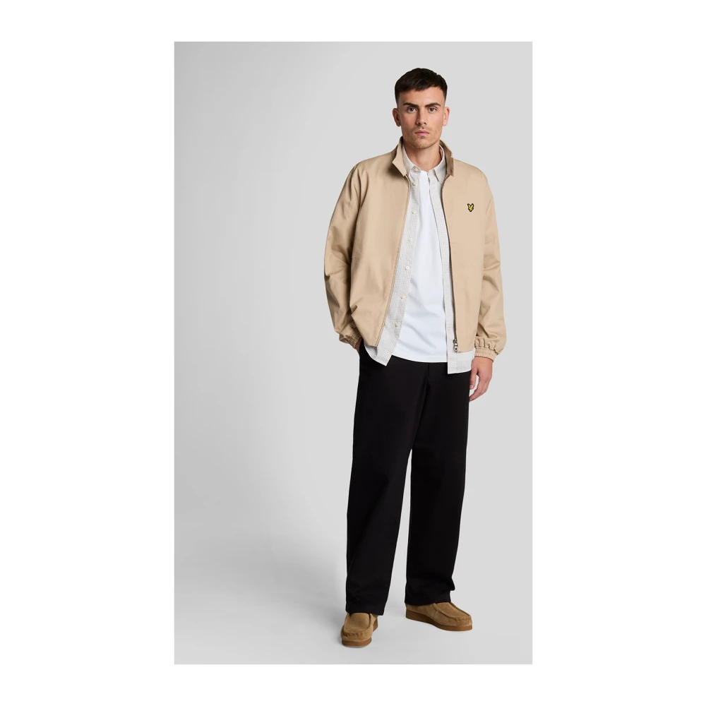 Lyle & Scott LS Geweven Overhemden Korte Mouwen Slim Fit Gingham Overhemd White Heren