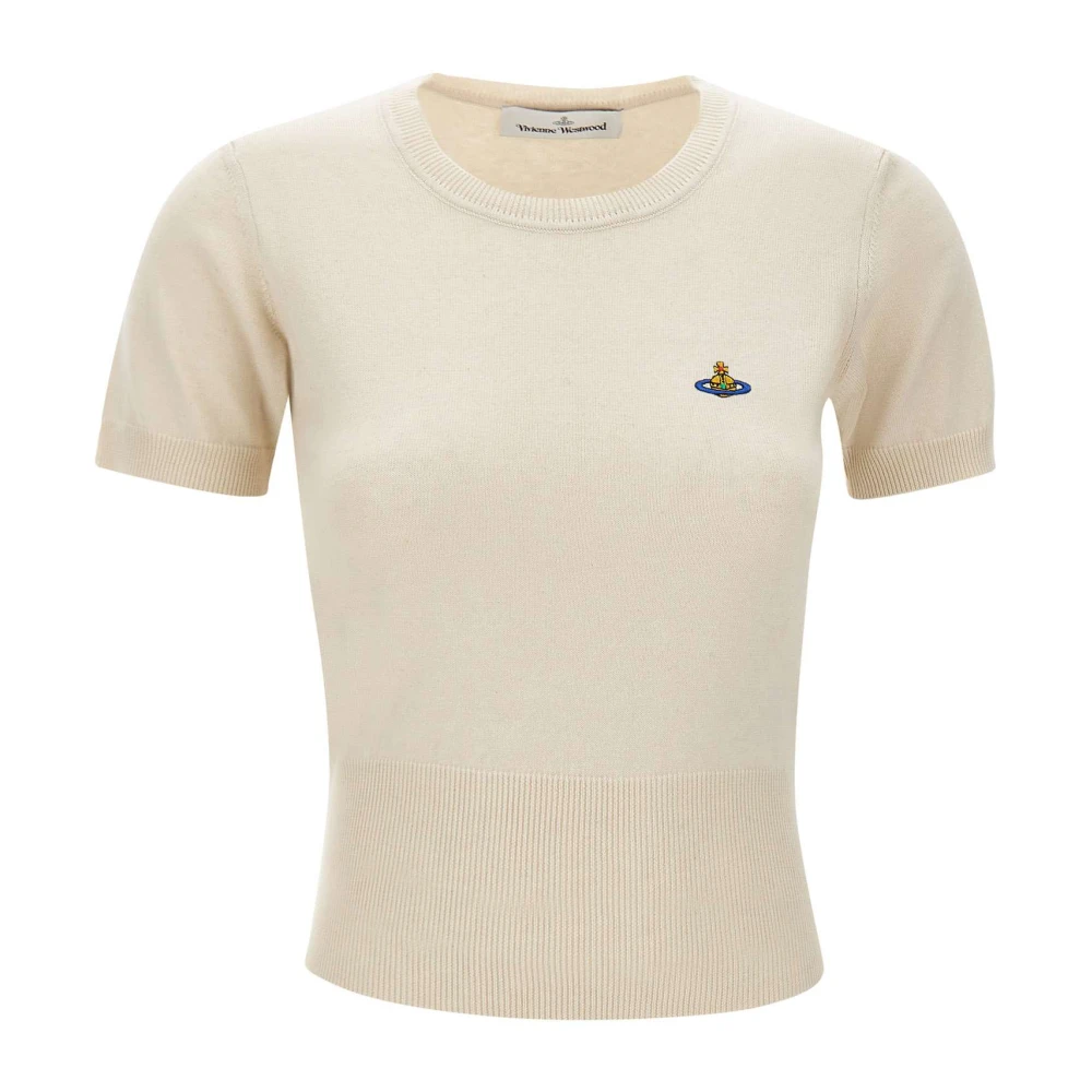 Vivienne Westwood Bea Top - Female - Round-Neck Knitwear - White - Xs - Knitwear