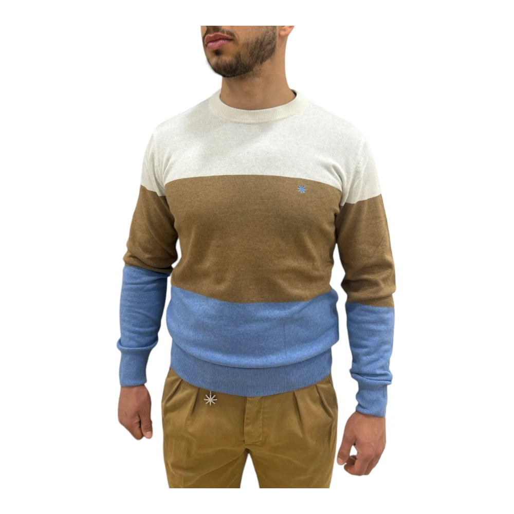 Manuel Ritz Trui met ronde hals Multicolor Heren