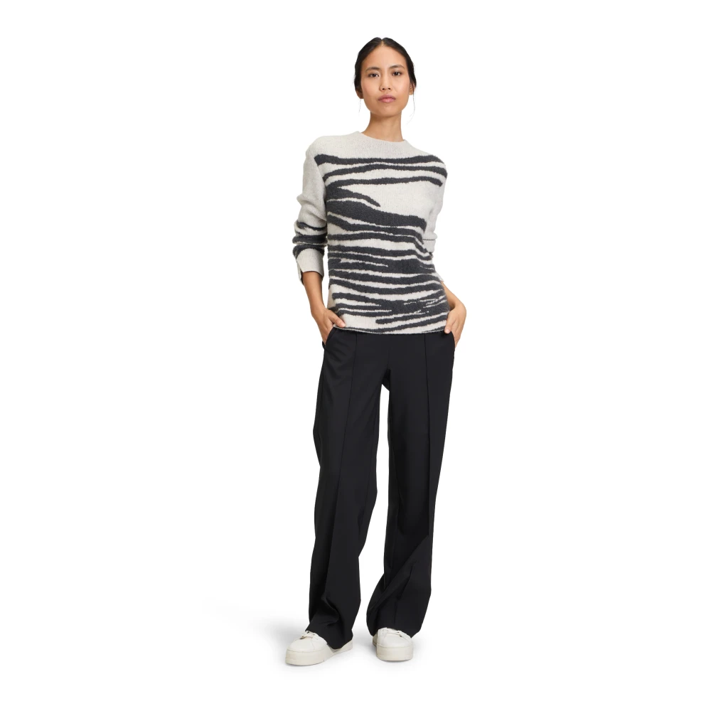 Betty Barclay Jacquard Gebreide Trui met Dierenprint Multicolor Dames