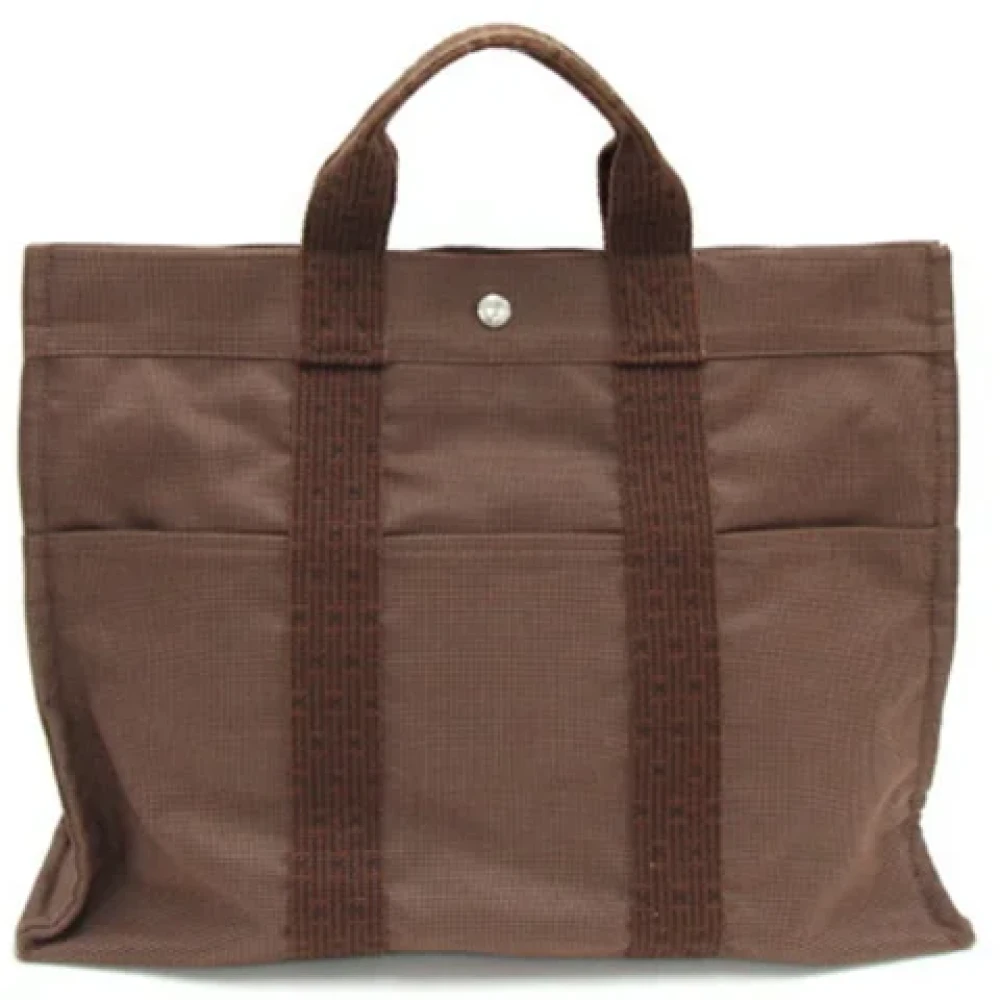 Hermès Vintage Pre-owned Canvas handbags Brown Dames
