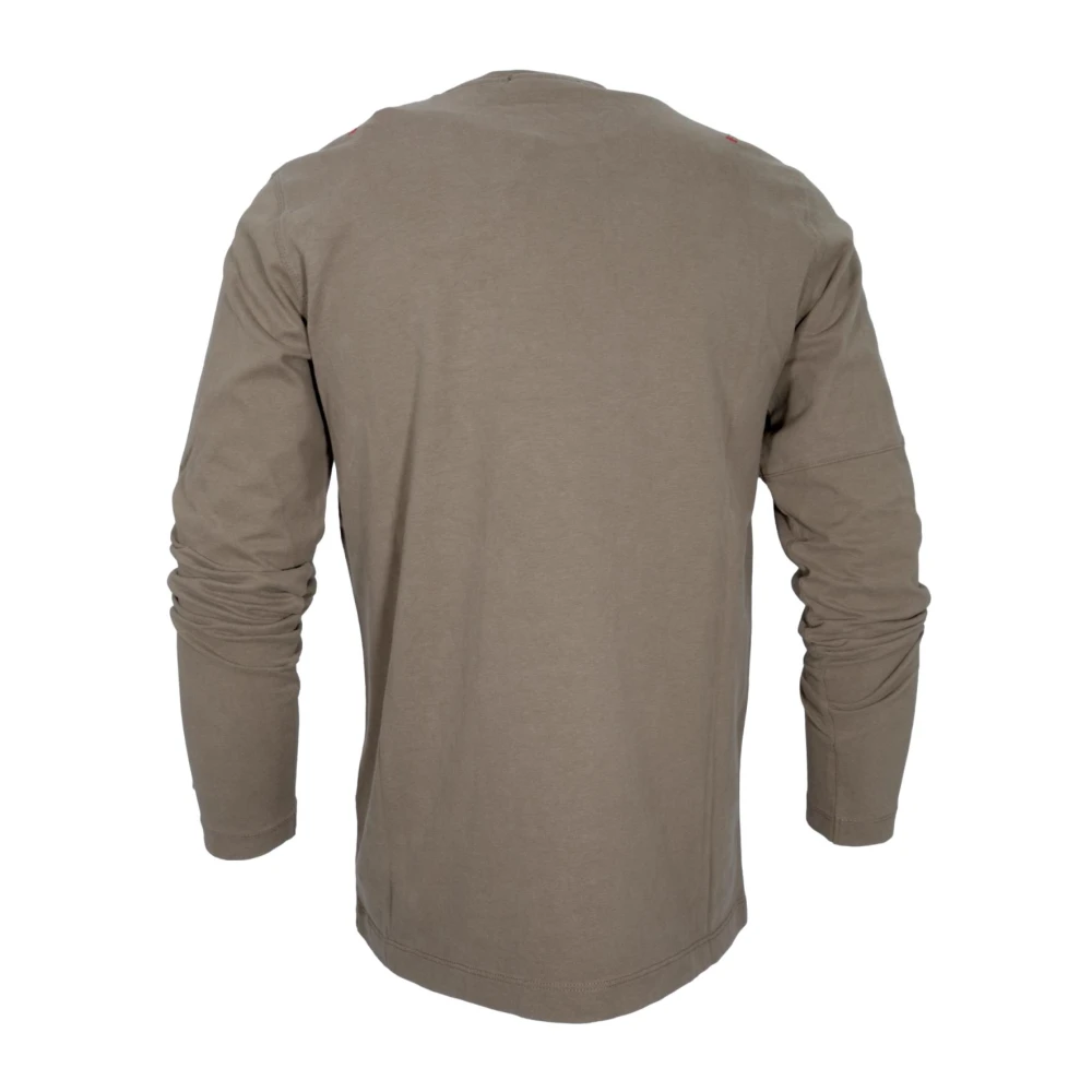 aeronautica militare Lange mouw militair groen T-shirt Green Heren