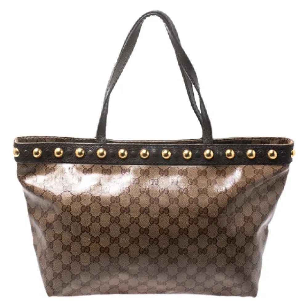 Gucci Vintage Pre-owned Leather totes Beige Dames