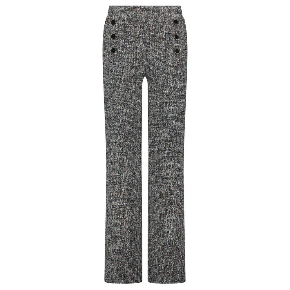 Tramontana Stretch Tweed Broek Black Dames
