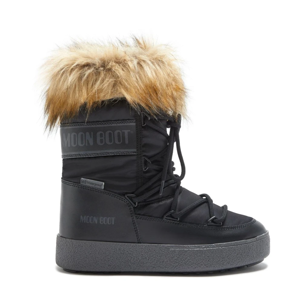 Moon Boot Monaco Faux-Fur Vadderade Stövlar Black, Dam