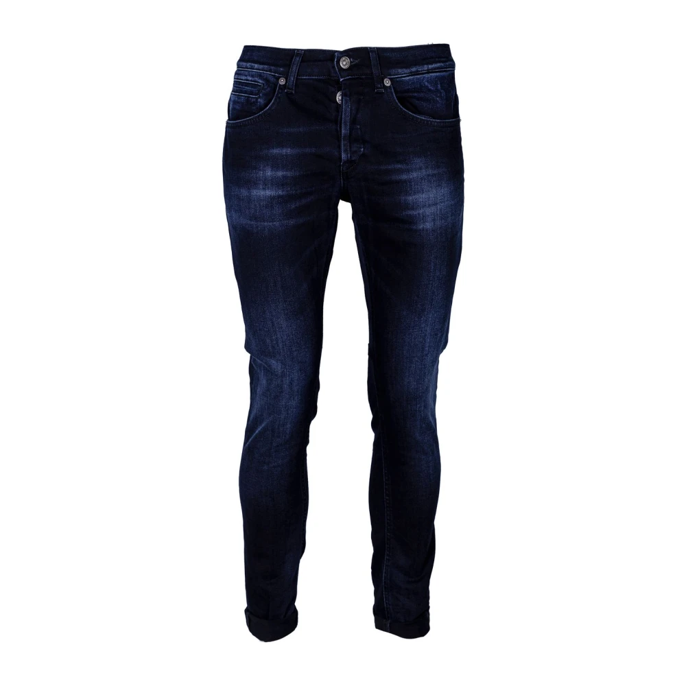 Dondup Heren Denim Jeans. Skinny Fit Made in Italy Blue Heren