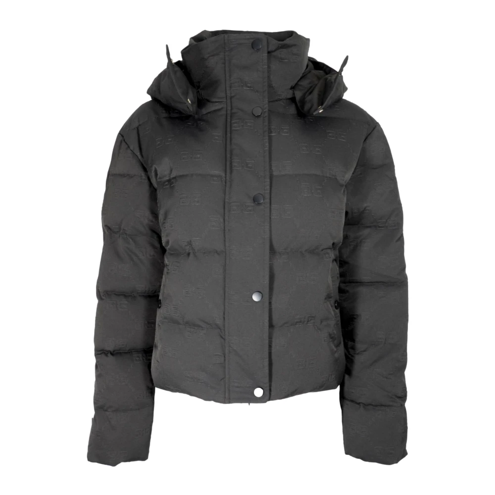 Gaëlle Paris Monogram Geëtste Gewatteerde Jas Zwart Black Dames