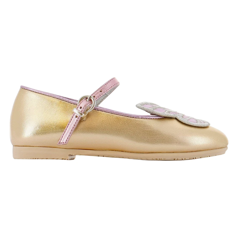 Sophia Webster Yellow Butterfly Embroidery Flat - Female - Kids Dress Shoes - 22 Eu - Kids