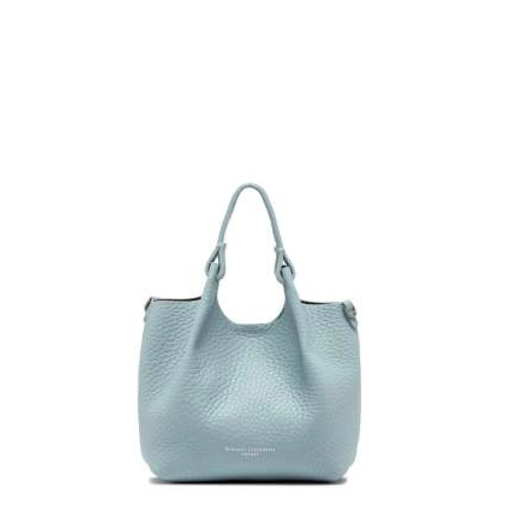 Gianni Chiarini Moderne leren handtas met magneetsluiting Blue Dames