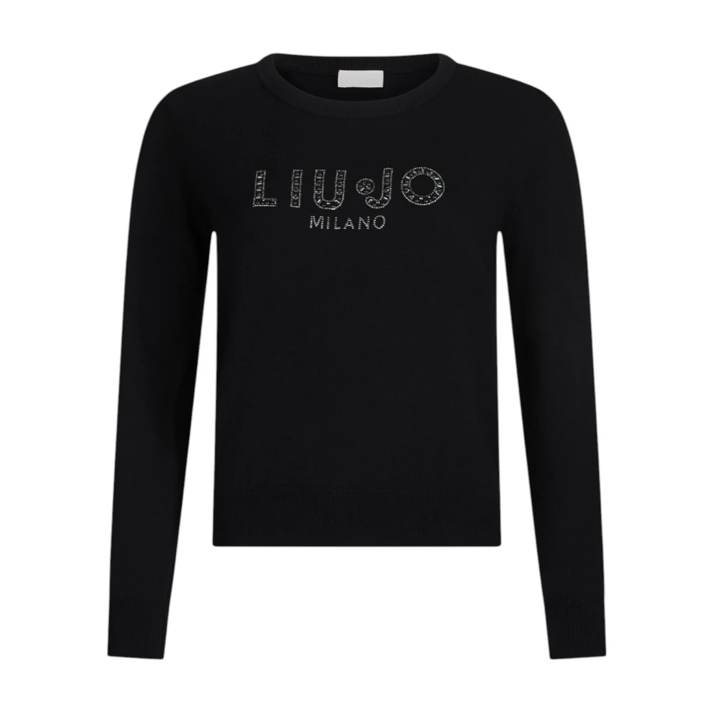 Liu Jo Svart Glittrande Stickad Tröja