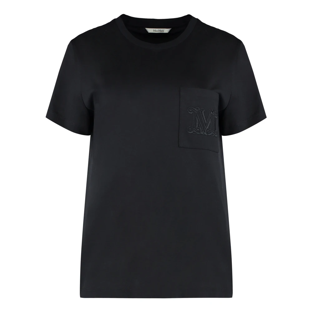 Max Mara Women's Black T-Shirts, Xs, Cotton Jersey T-Shirt
