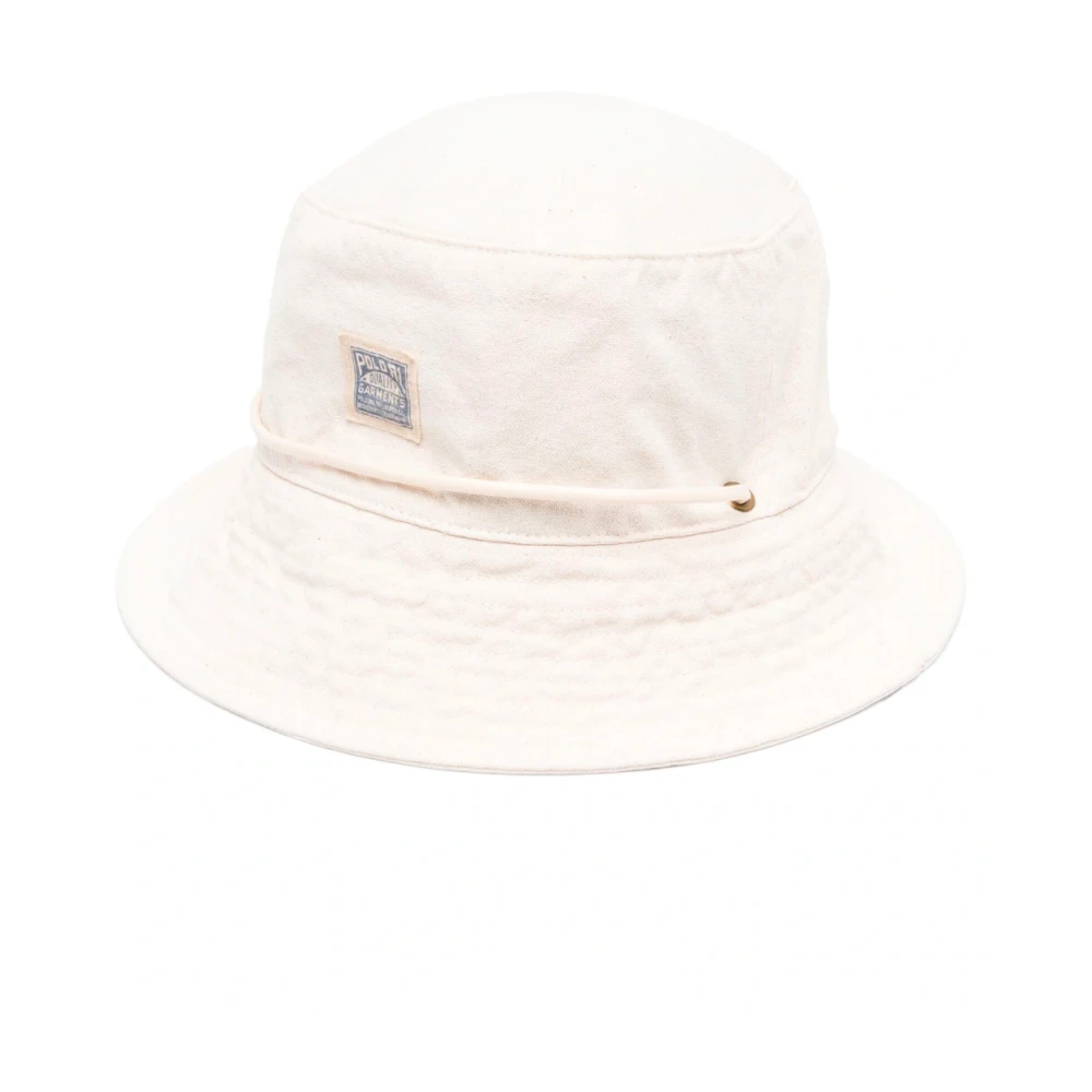 Ralph Lauren Witte Denim Wash Bucket Hat White Heren