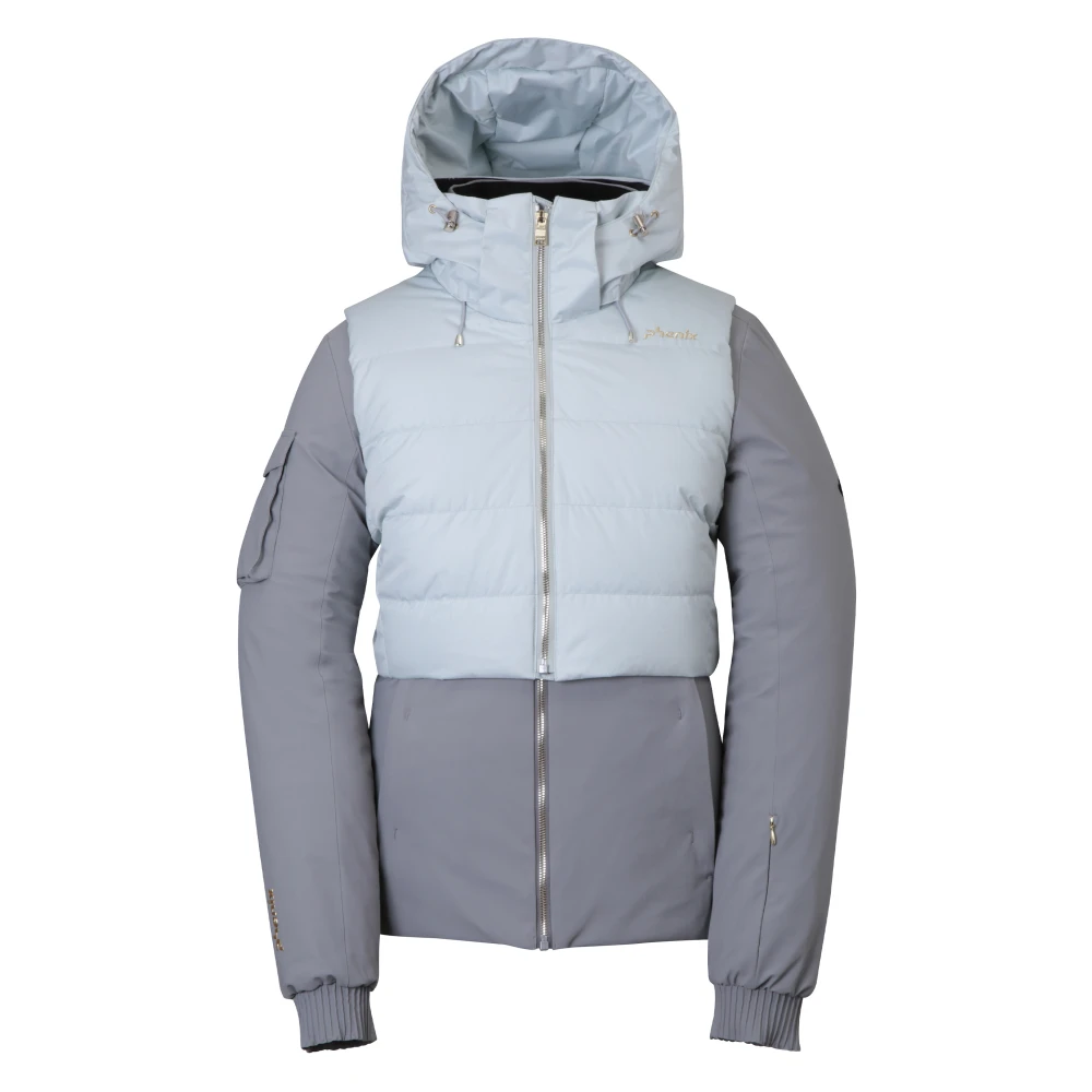 Phenix Grijze Omkeerbare Vest en Jas Gray Dames