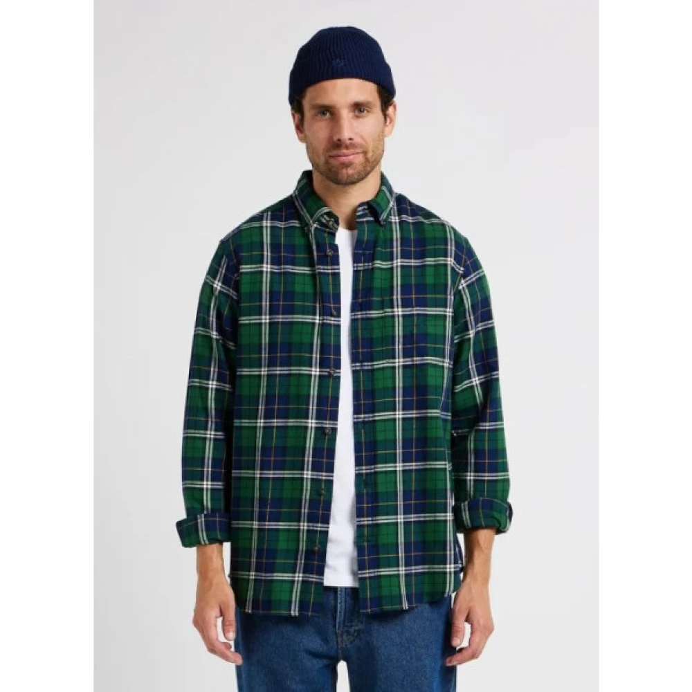 Gant Zachte Flanellen Overhemd Green Heren