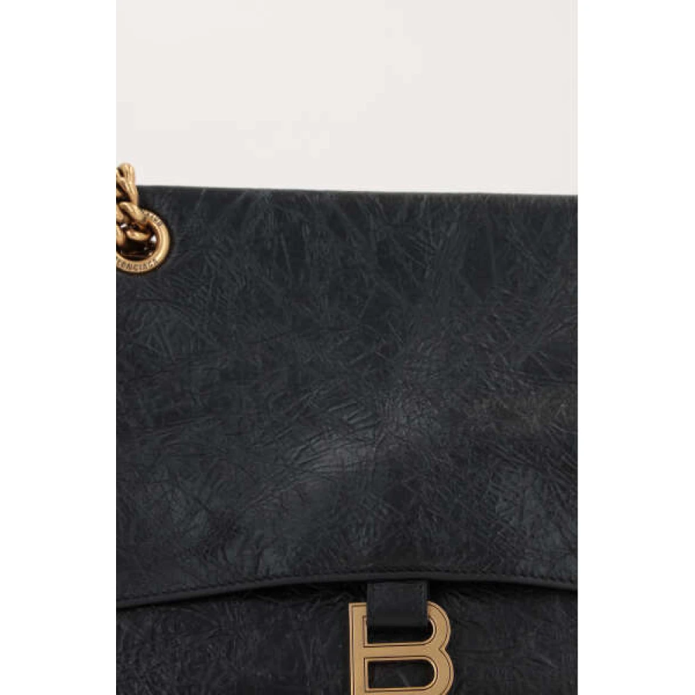 Balenciaga Crush Medium Chain Bag Black Dames