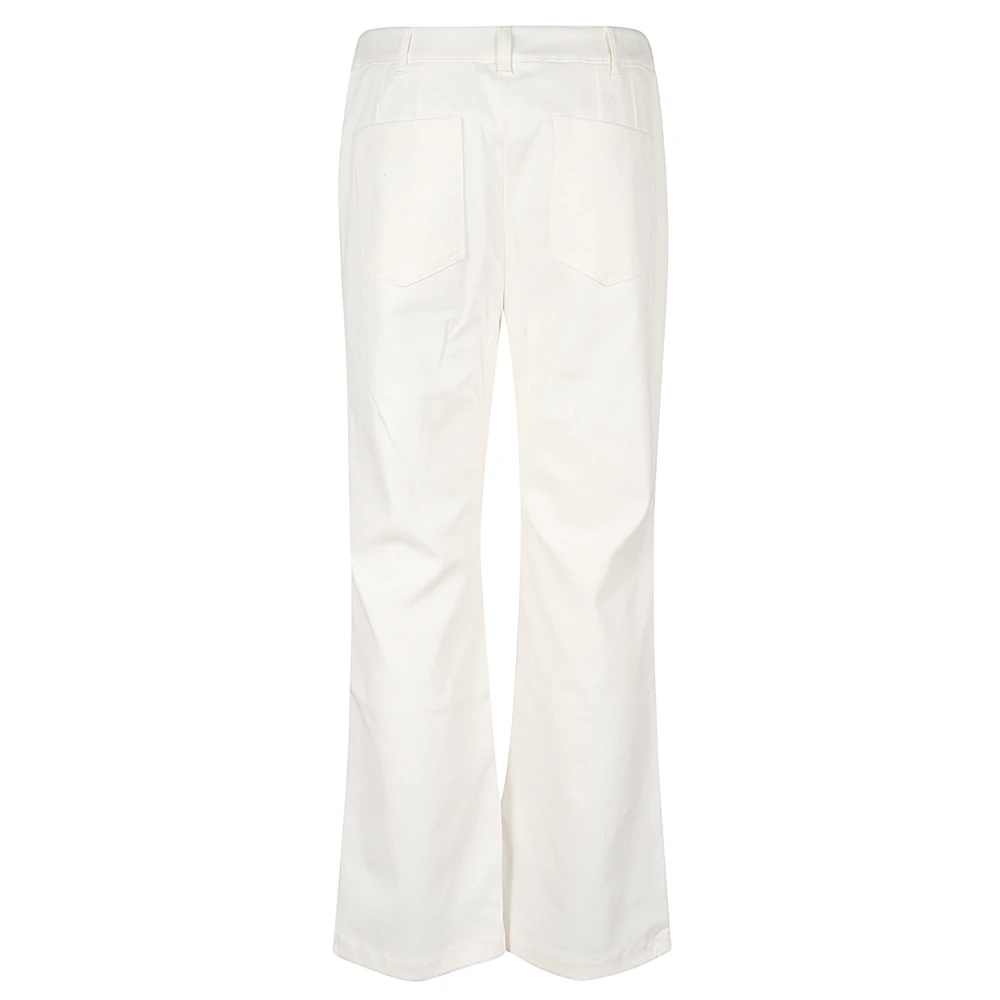 Marella Witte katoenen broek White Dames