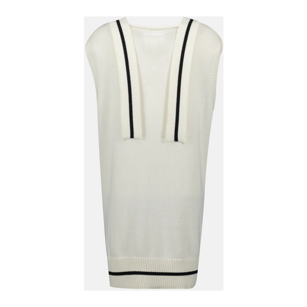 MM6 Maison Margiela Mouwloze wollen jurk Lente-Zomer 2025 White Dames