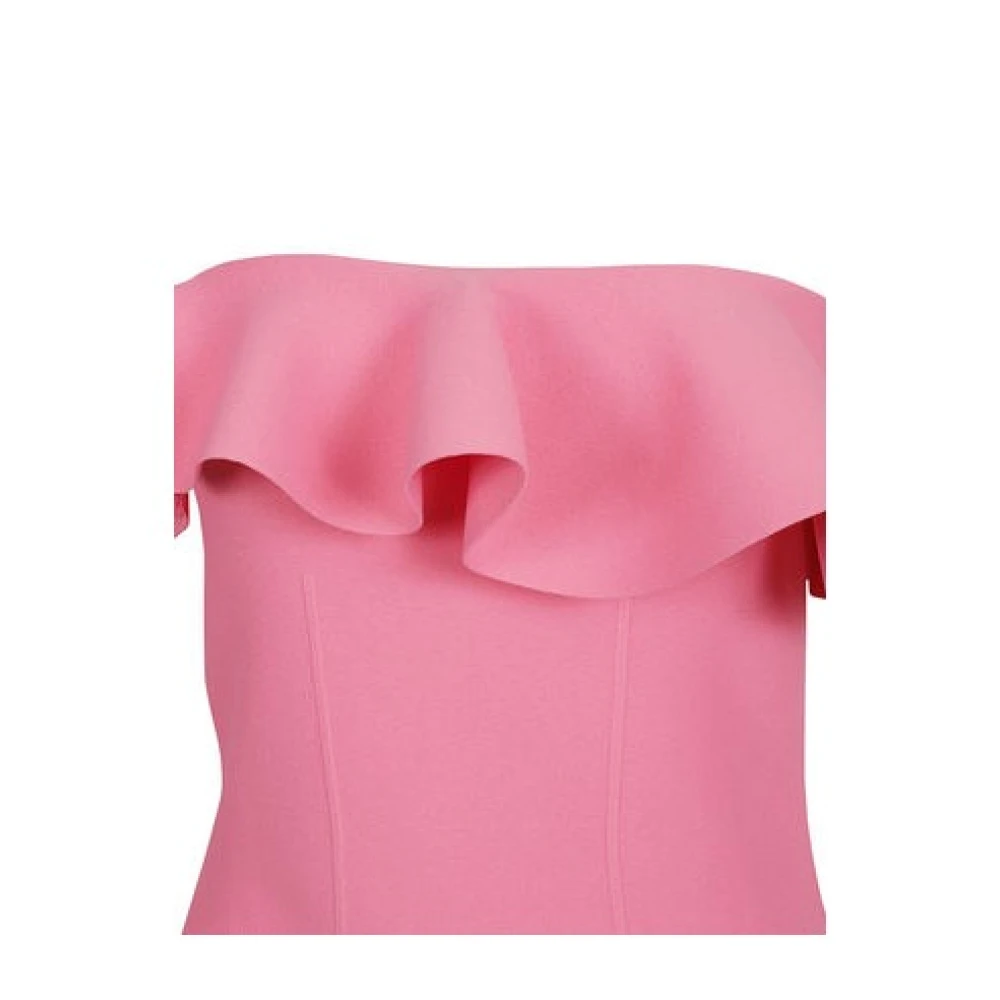 alexander mcqueen Korte Roze Ruche Jurk Pink Dames