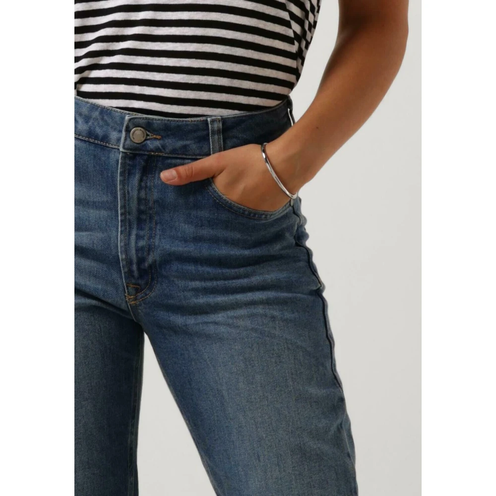 My Essential Wardrobe Mommy High Tapered Jeans Blauw Blue Dames