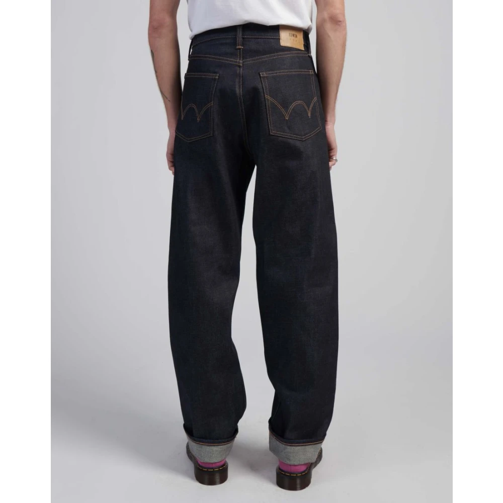 Edwin Japanse Losse Jeans Blauw Selvage Denim Black Heren