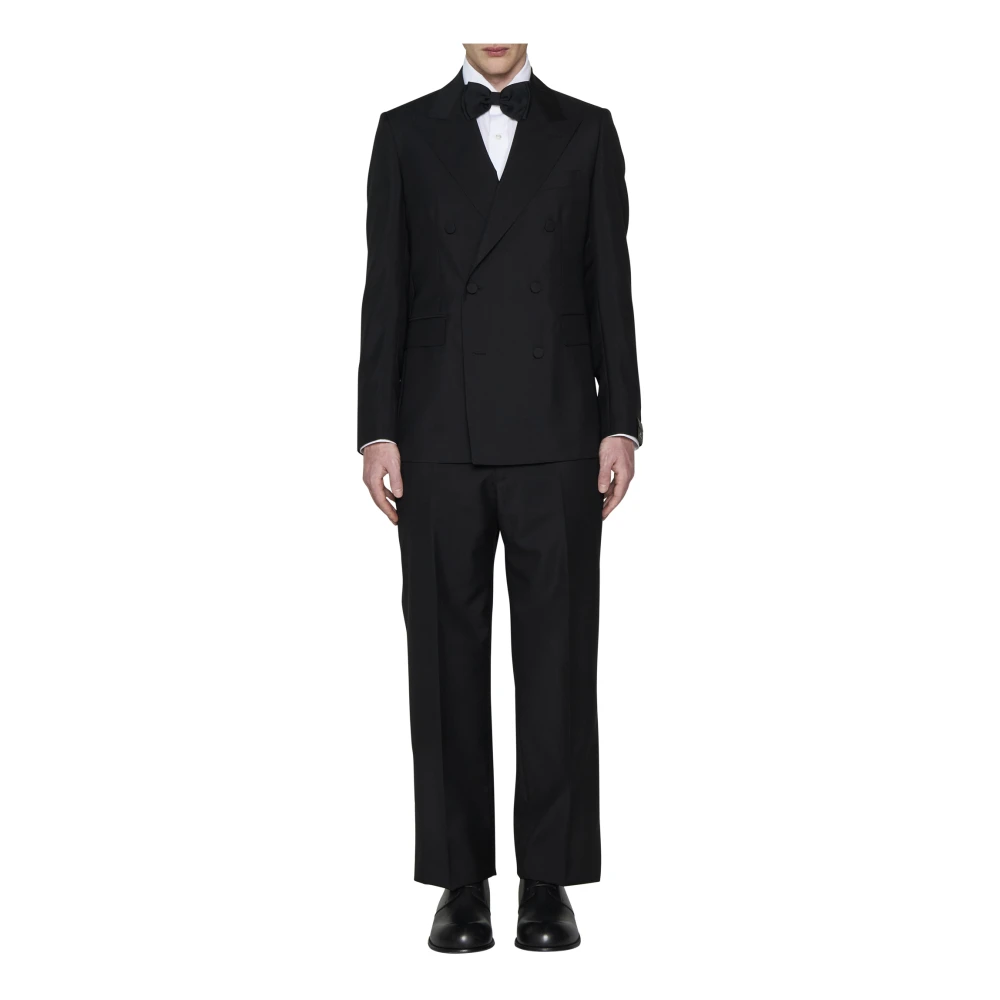 Tagliatore Zwart Jurk Set Jas Broek Black Heren