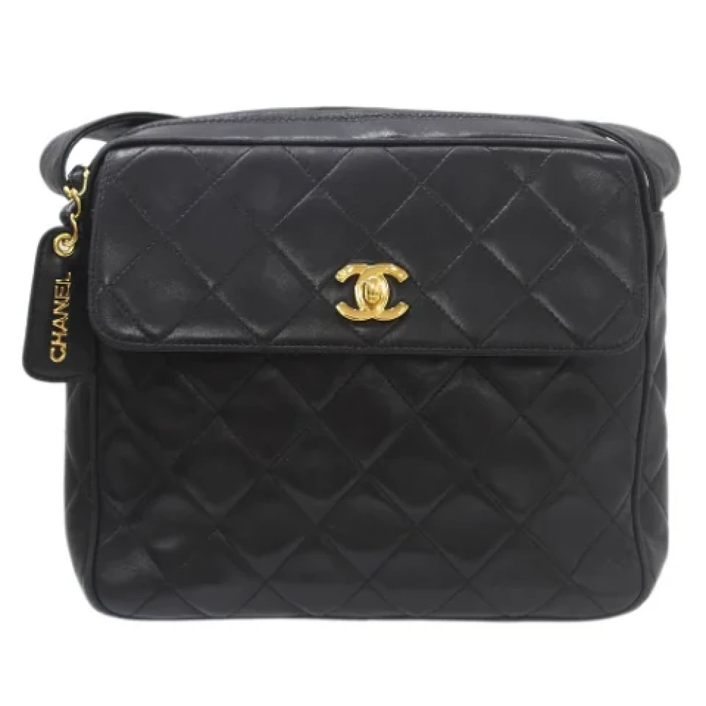 Chanel Vintage Pre-owned Fabric shoulder-bags Black Dames