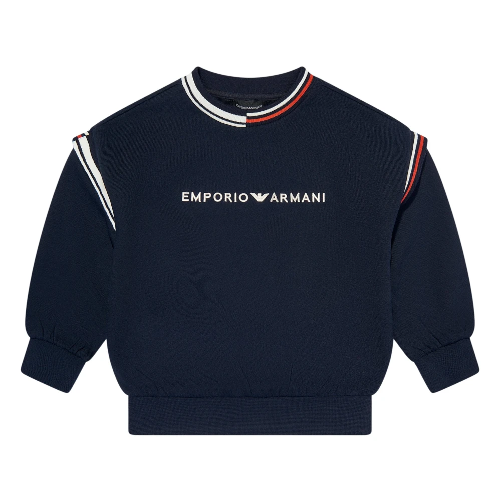 Emporio Armani Unisex Kids Blue Logo Sweatshirt - Kids Sweatshirts - 14 Y - Kids