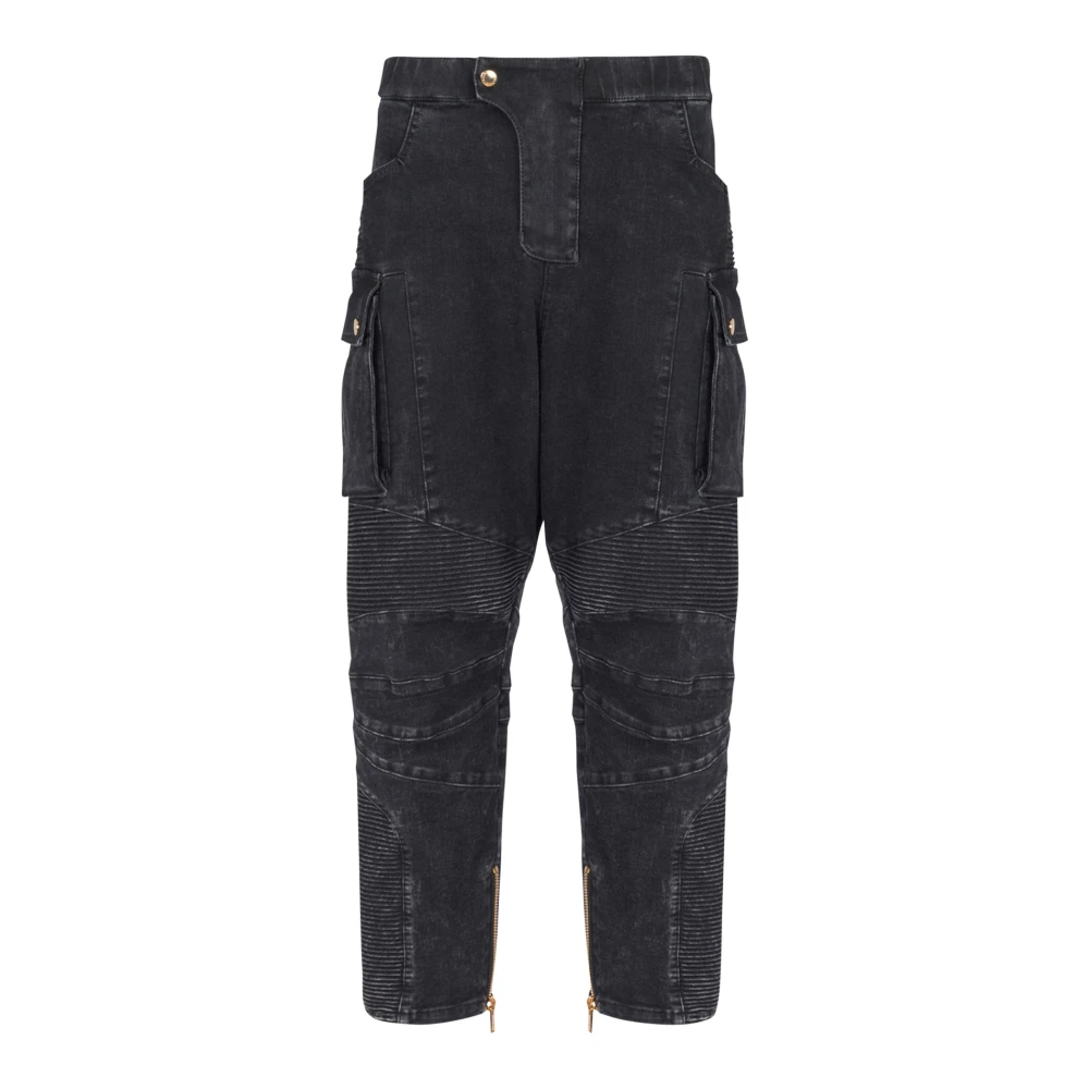 Balmain Denim cargo jeans Black, Herr