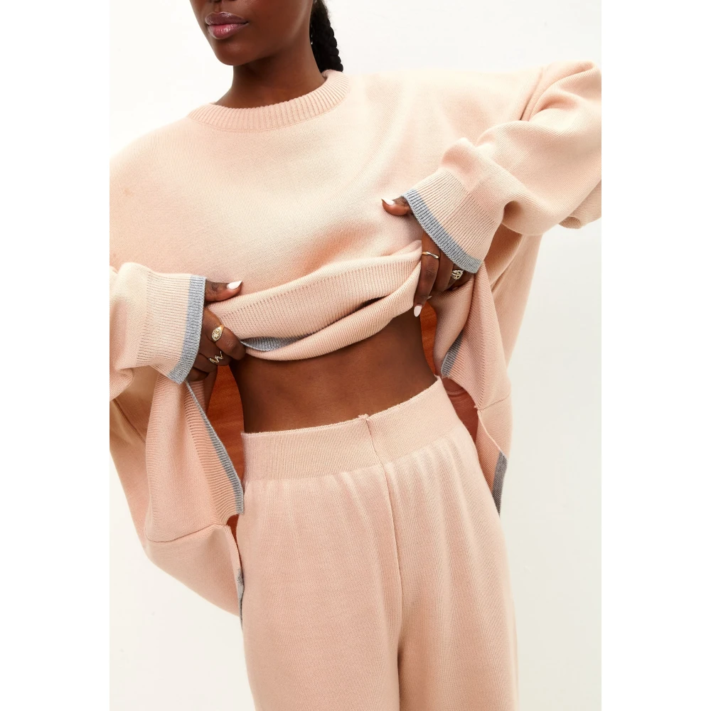 Cesare Gaspari Oversized Jogger set Poederroze Pink Dames