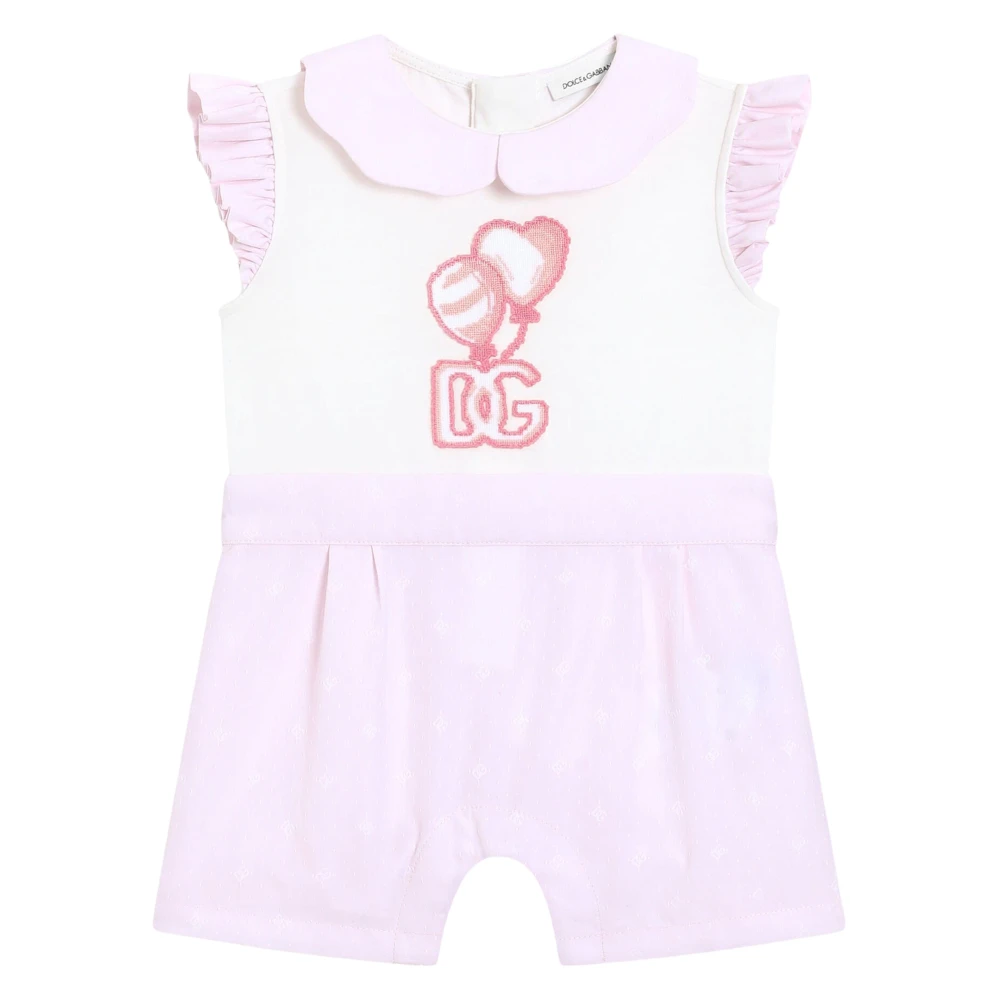 Dolce & Gabbana Pink Bodies & Sets, Female, 6 M, Embroidered Romper