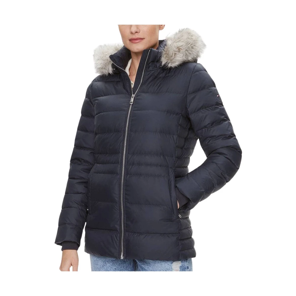 Tommy Hilfiger Women's Blue Tyra Down Jacket - Winter Jackets - S - Jackets