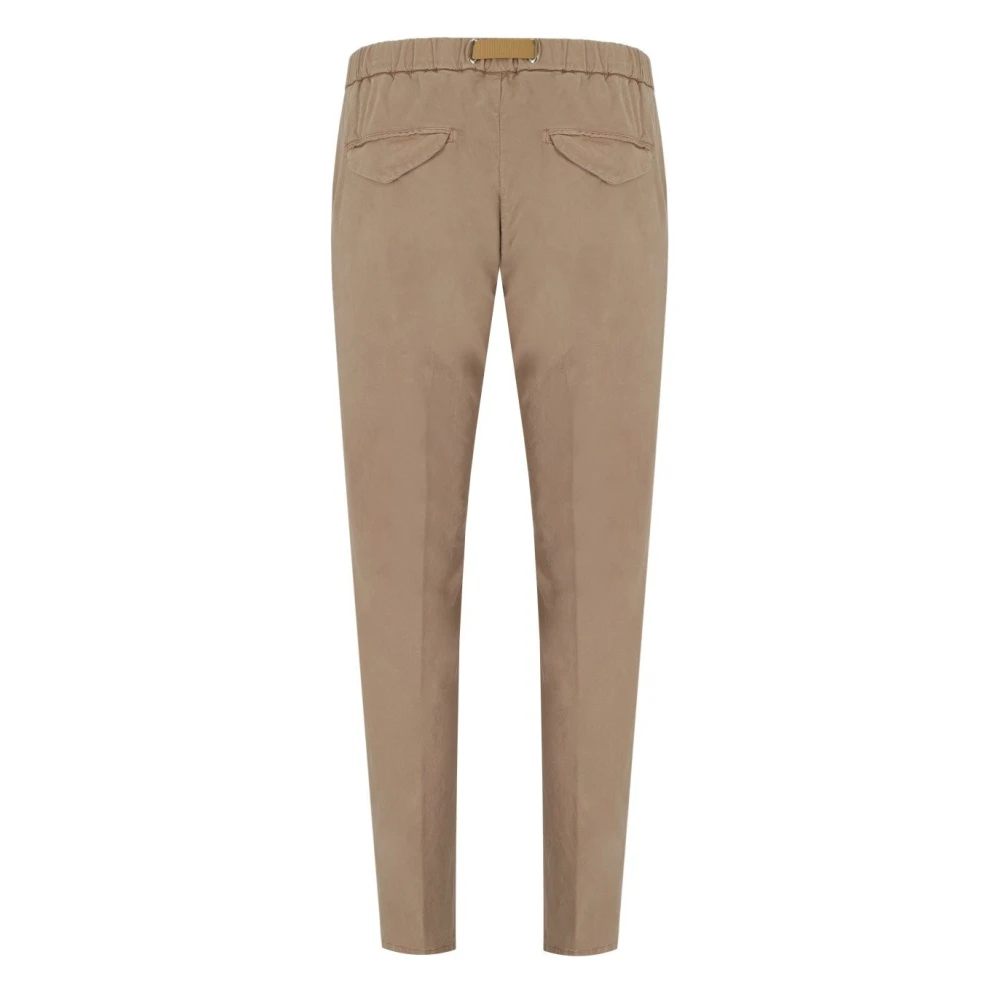 White Sand Grijze Katoenen Elastische Taillebroek Brown Heren