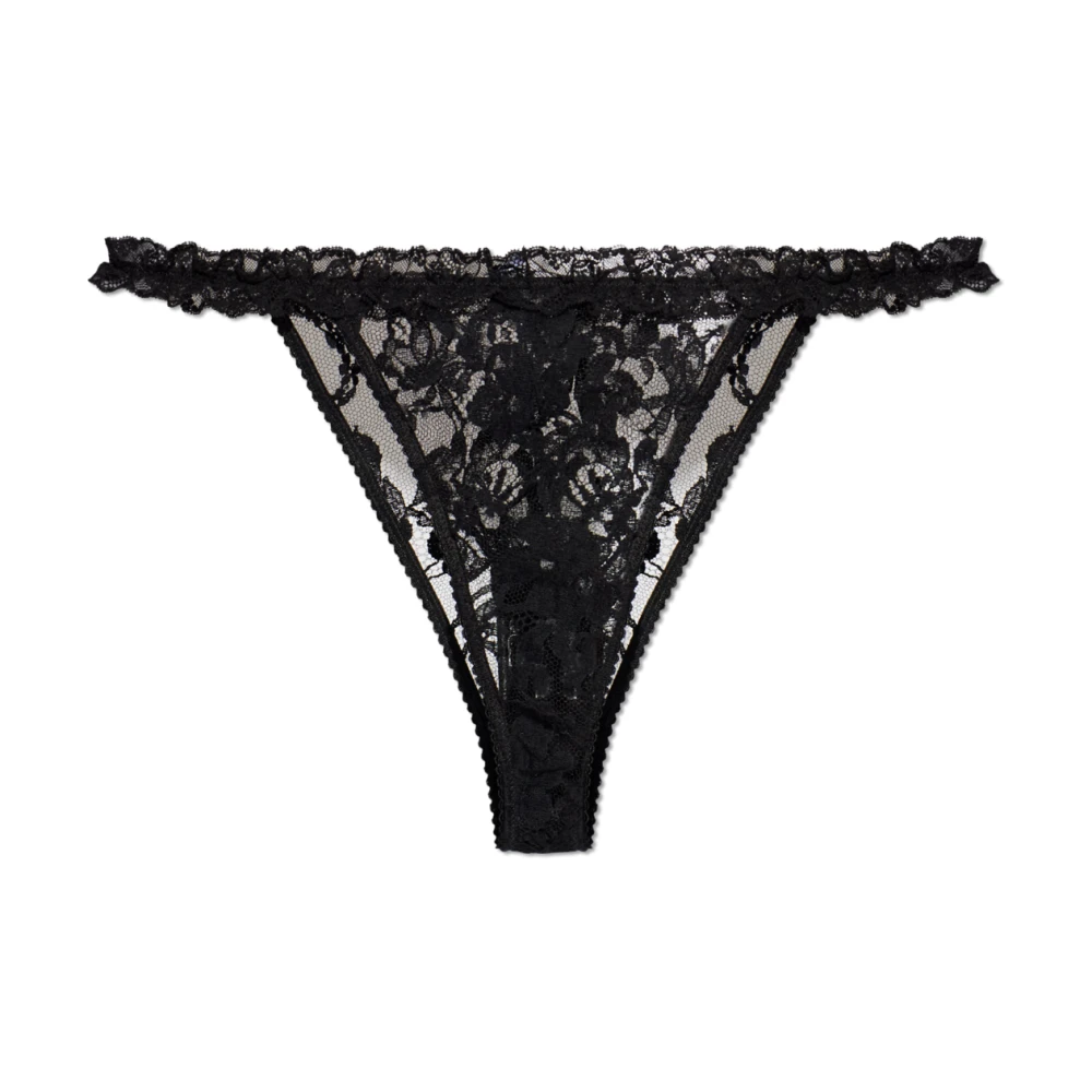 Dolce & Gabbana Femme Noir - Culottes En Dentelle - Sous-Vêtements - Taille: 38 Fr